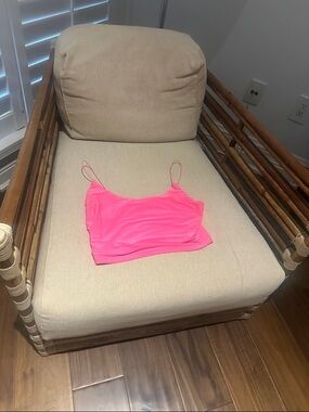 Revamped Hot Pink Spaghetti Strap Crop Top